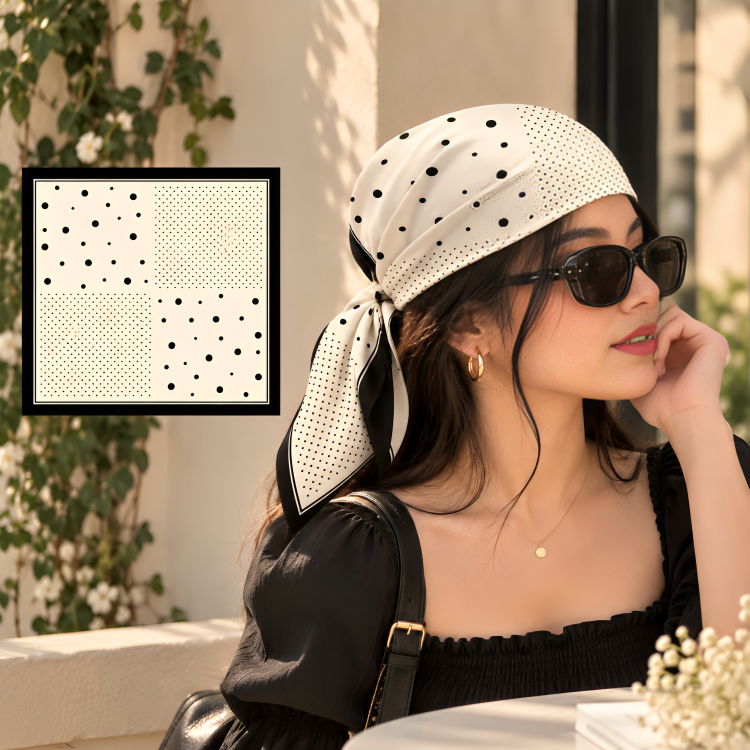 The Coastal Monochrome Headscarf