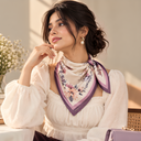 Elegant Pink & Purple Neck & Head Scarf Stylish Fashion Accessory
