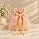 Women Pink Embellished Potli Bag