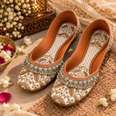 Traditional Cream Handcrafted Designer Mojaris