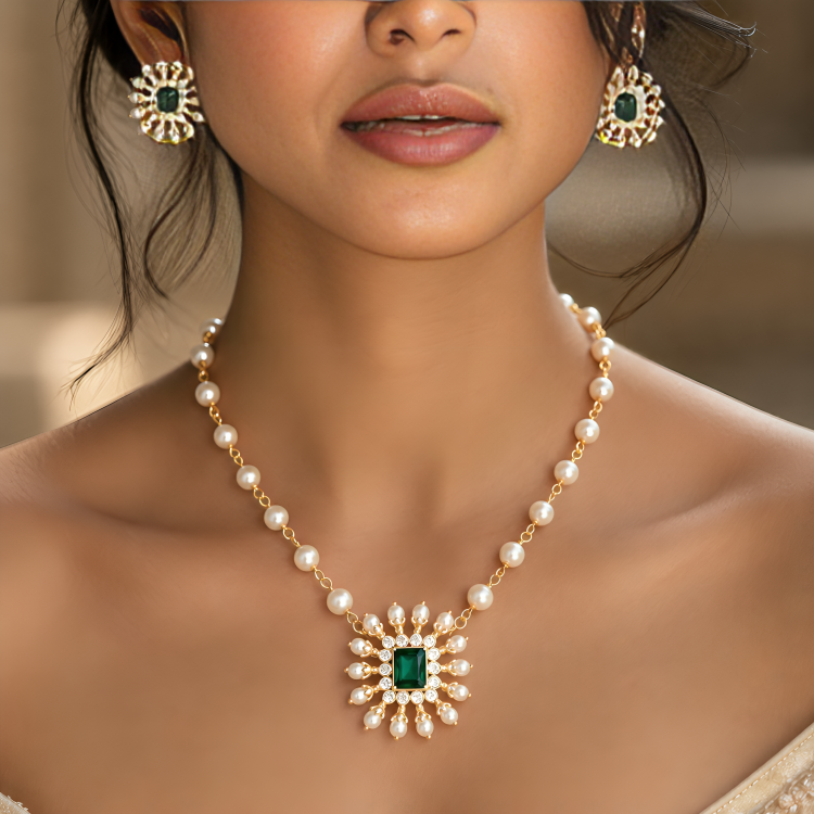 Indian Bollywood Bridal PartyWear Gold Plated Necklace