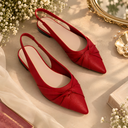 Ruby Charm Red Slingback Flats