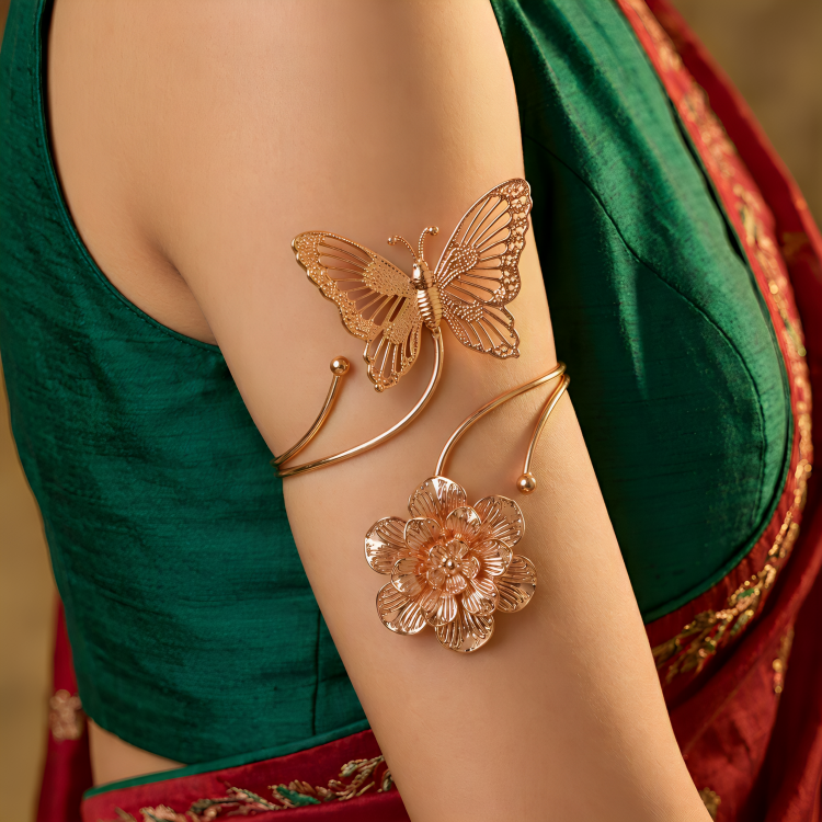 Ethereal Butterfly & Floral Statement Armlet