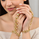 AURELIQ Royal Kundan & Cascading Pearl Hathphool / Hand Harness