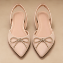 Nude Sparkle Flats