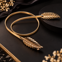 Women's Gold Leaf Elastic Stretch Belt