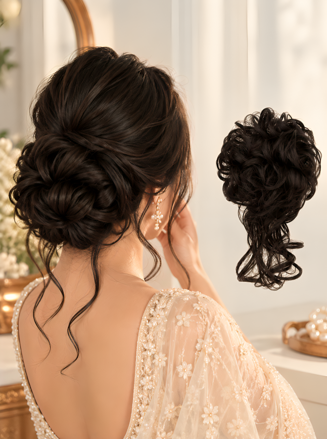 Chic Noir Volumizing Hair Scrunchie