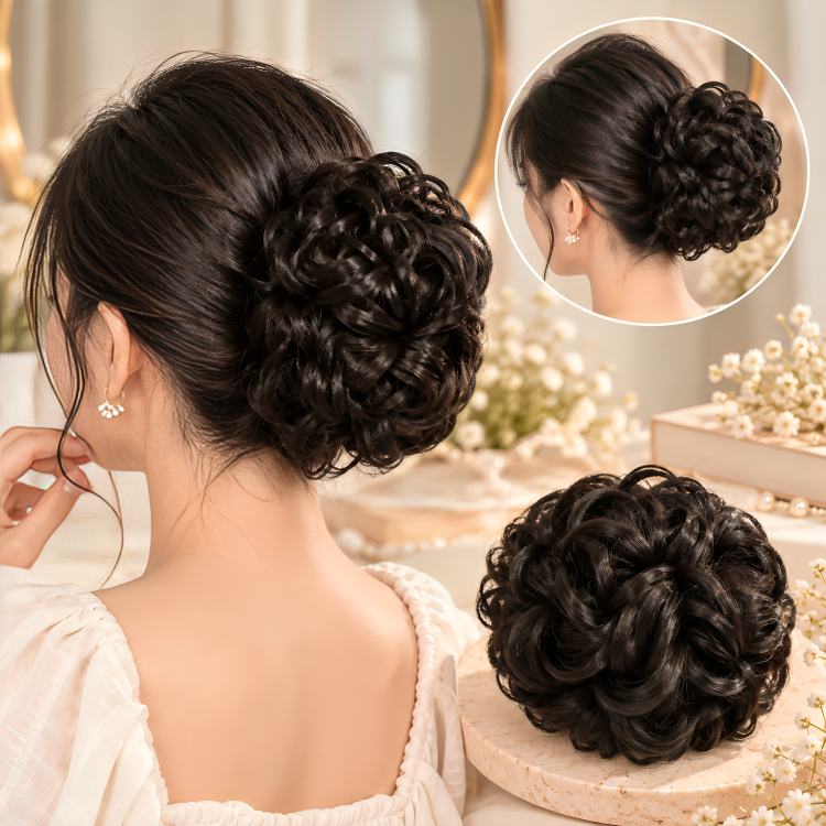 The Jet Black Messy Bun